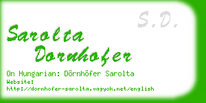 sarolta dornhofer business card